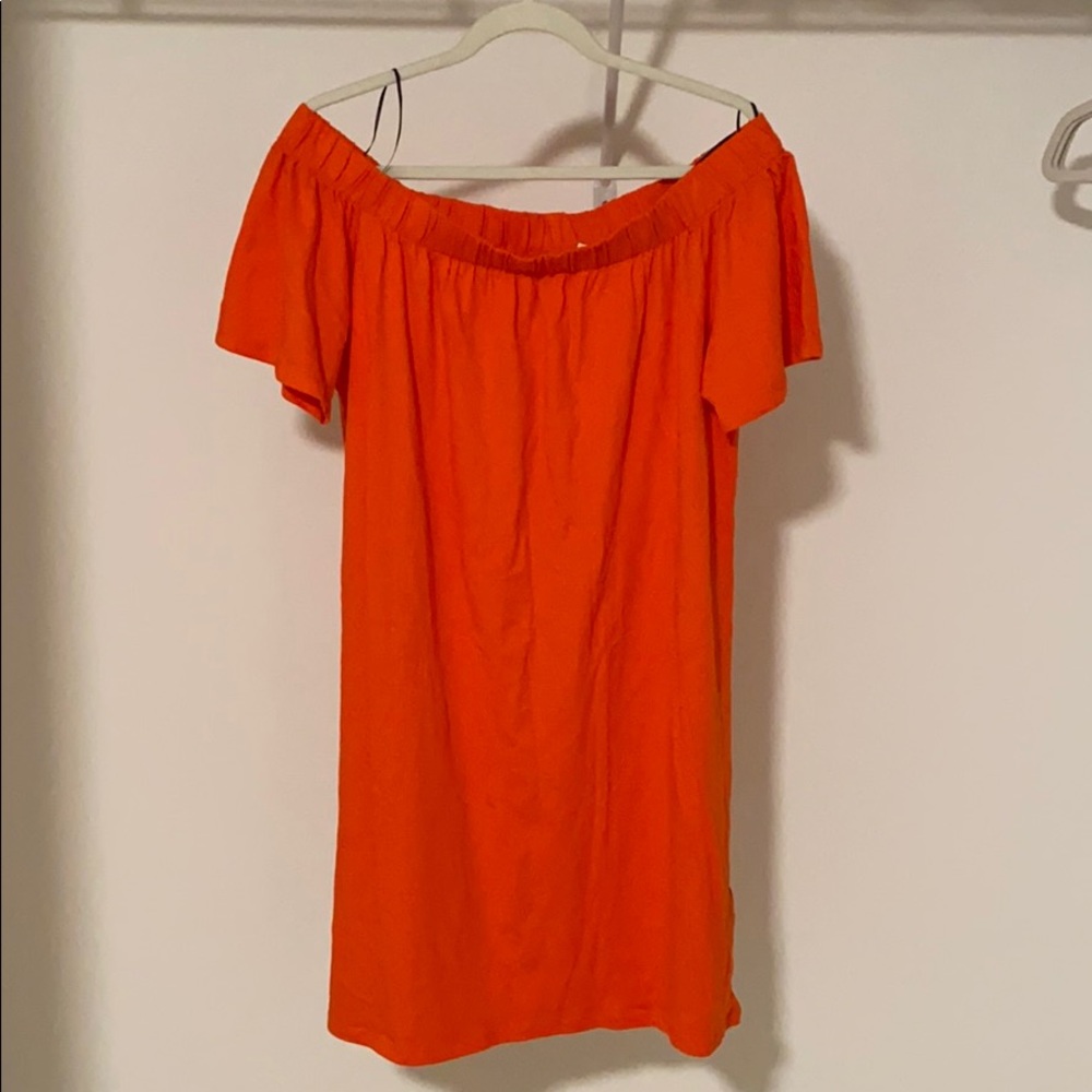H&M Orange Off-The-Shoulder Dress